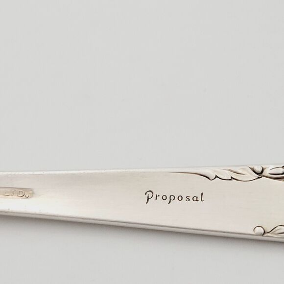 1881 Rogers Oneida Silverplate Proposal Demitasse Spoon Vintage - Picture 5 of 6